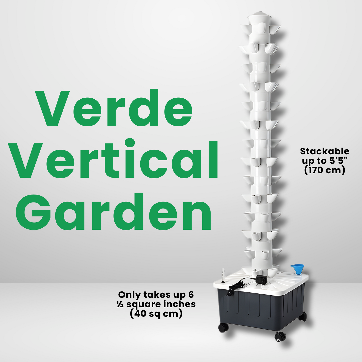 Verde Vertical Garden™ – Indoor Hydroponic Tower System (14 Layers, 70 Plant Sites) | Space-Saving Balcony & Apartment Garden