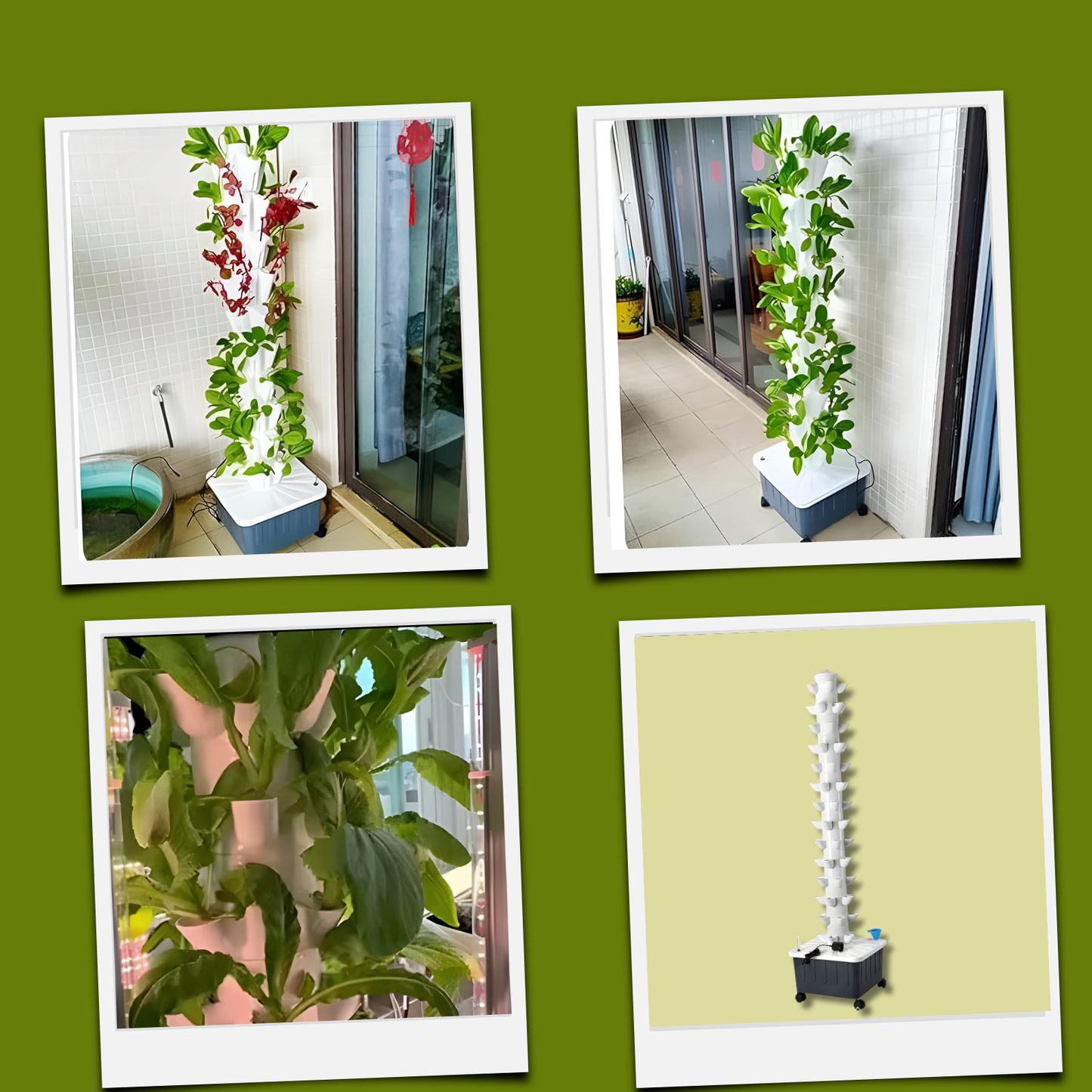 Verde Vertical Garden™ – Indoor Hydroponic Tower System (14 Layers, 70 Plant Sites) | Space-Saving Balcony & Apartment Garden