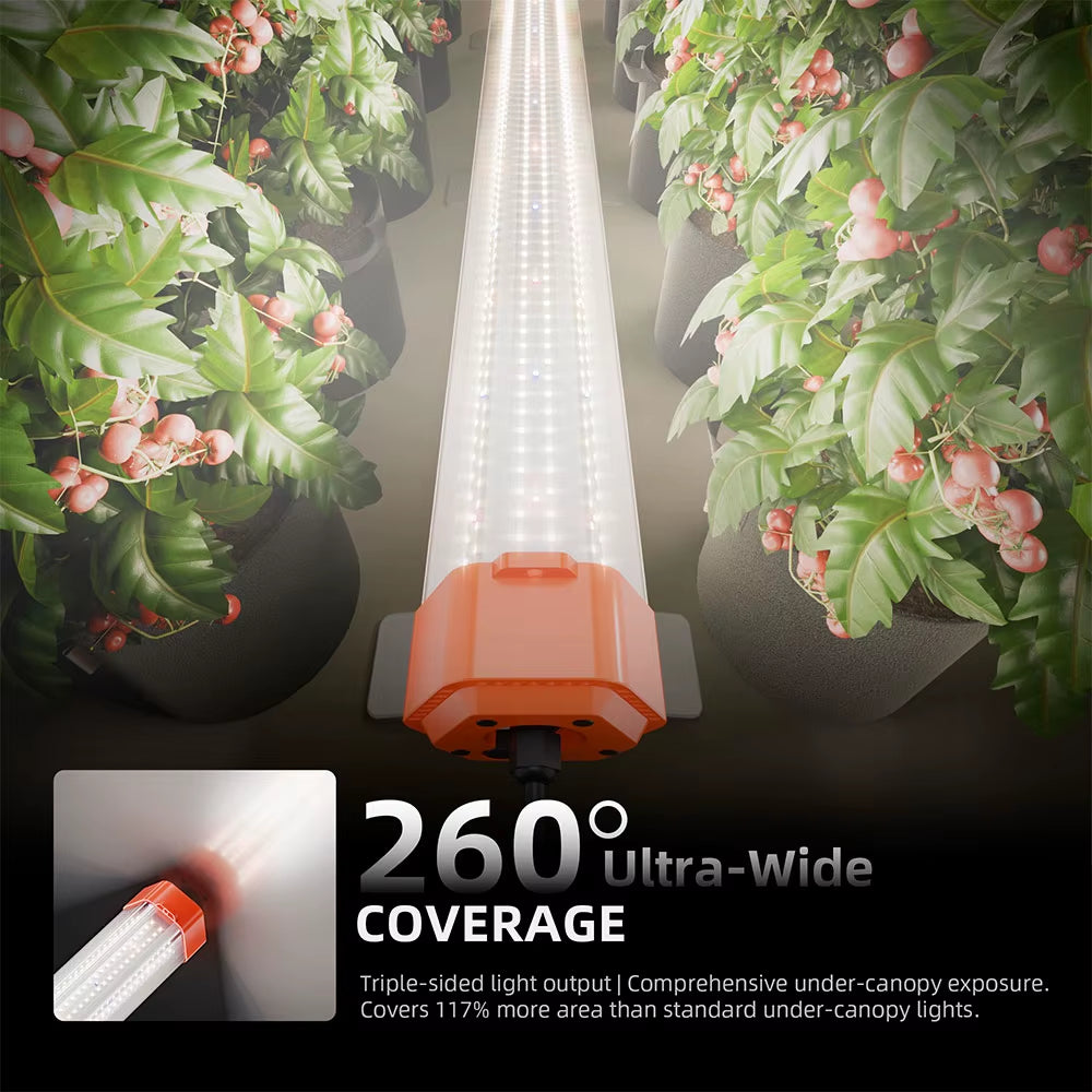 Under Canopy Light 100W Full Spectrum Triple Surface Ultra Wide Coverage Smart Dimming under Canopy Led Grow Light